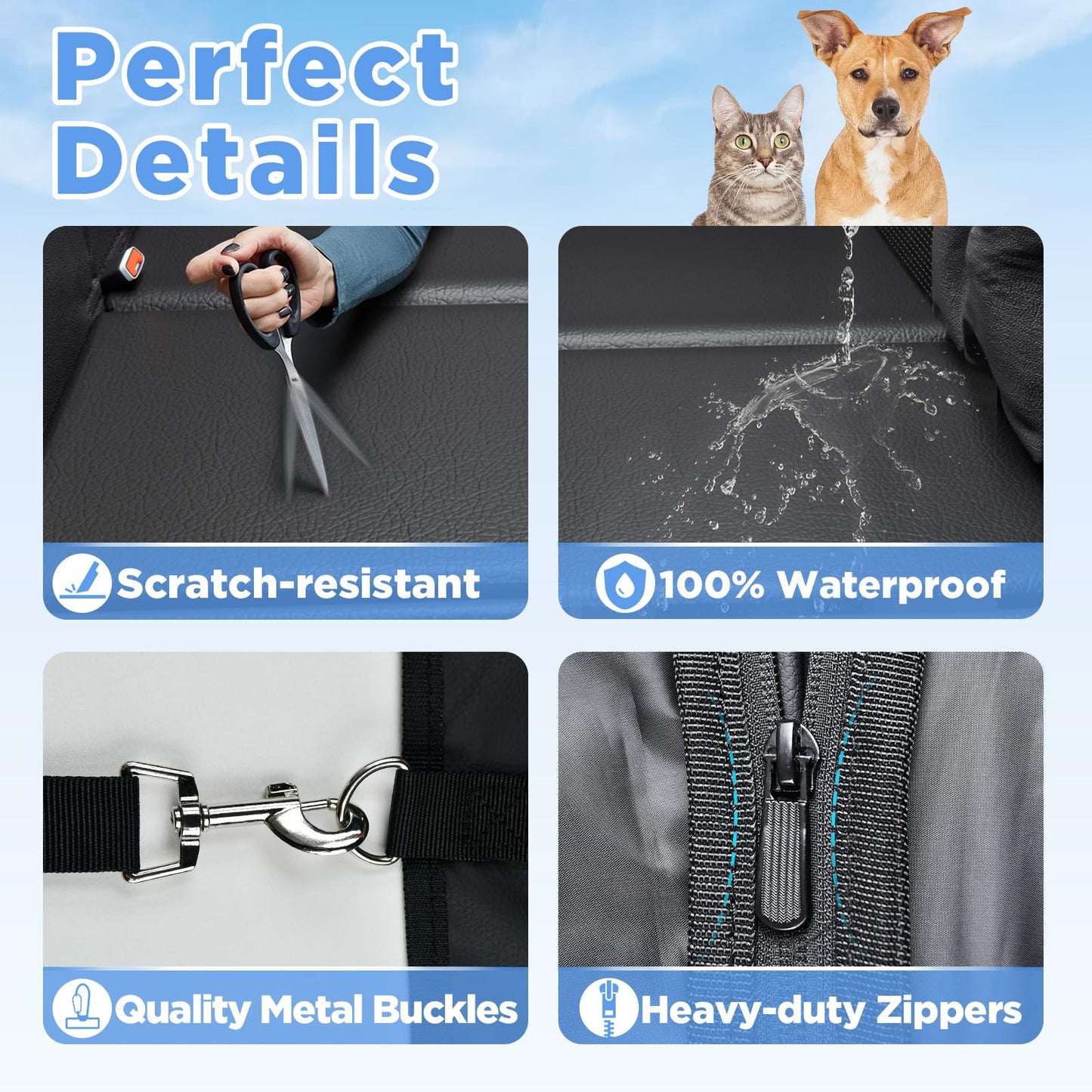 Myjaqi Back Seat Extender & amp; Cover – 2025-Grade Waterproof Dog Seat Protection